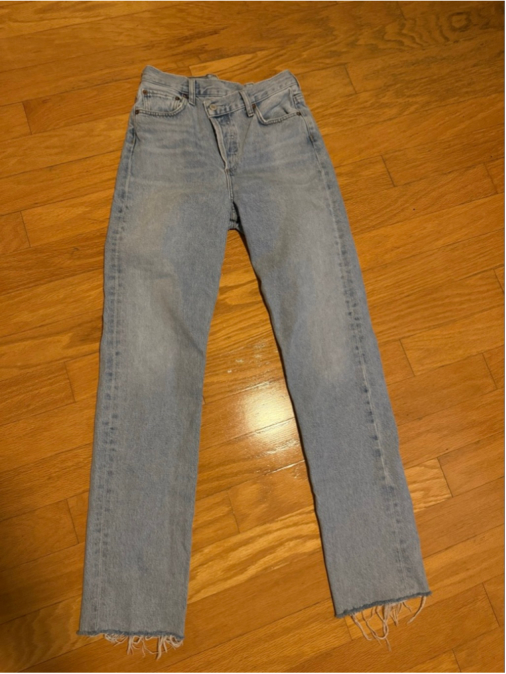 Preowned, Women's AGOLDE 90s Pinch Waist, Straight Leg Jeans, light blue,size 24